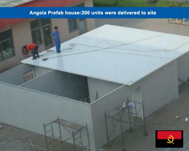 Angola Prefab house:200 units were delivered to site